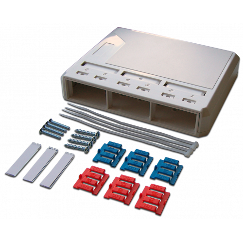 Коробка настенная оптическая на 3 модульные вставки, белая